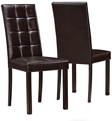 DARK BROWN LEATHER LOOK DINING CHAIR 2PCS PER CTN