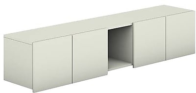 HON Voi Overhead Cabinet 4 Doors with 12 W Cubbie 72 W Silver Mesh Finish