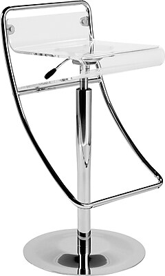 Euro Style Angelita Acrylic Bar/Counter Stool, Clear