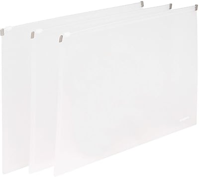 Poppin Clear Set of 3 Zip Folios
