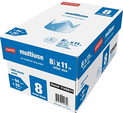 Staples Multiuse Copy Paper 8 1 2 x 11