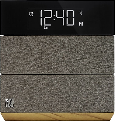 Soundfreaq Sound Rise Bluetooth bedroom Speaker with Alarm Clock Wood and Taupe