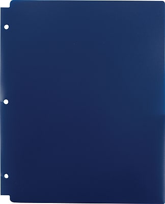 2 Pocket Folder Snap In 3 Hole Punched Navy