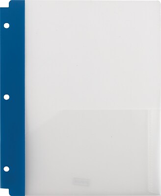 Staples 2 Pocket Poly Folder Frosted Navy