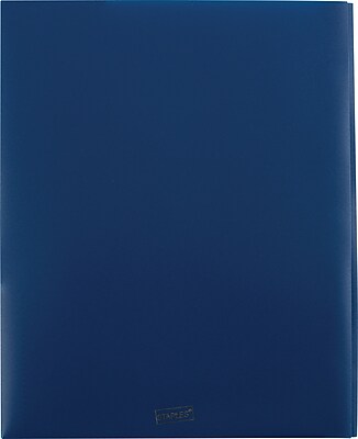 4 Pocket Portfolio Folder with Fasteners Navy