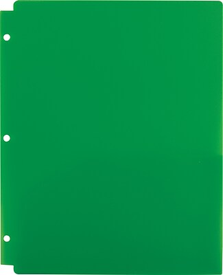 2 Pocket Folder Snap In 3 Hole Punched Green