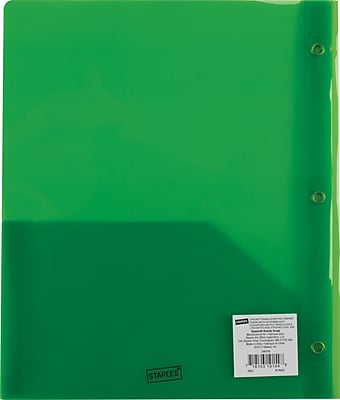 2 Pocket Plastic Folder Green