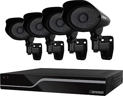 Defender Pro Sentinel 4CH H.264 1 TB Smart Security DVR with 4 x 600TVL Cameras
