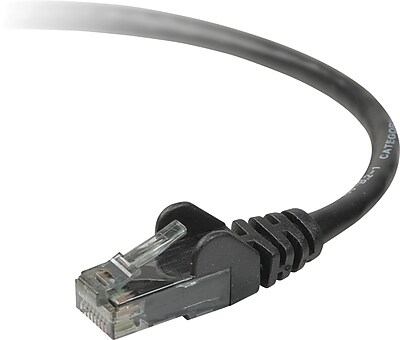 Staples CAT6 Assembled Patch Cable RJ45M RJ45M 3 Ft Black 26877