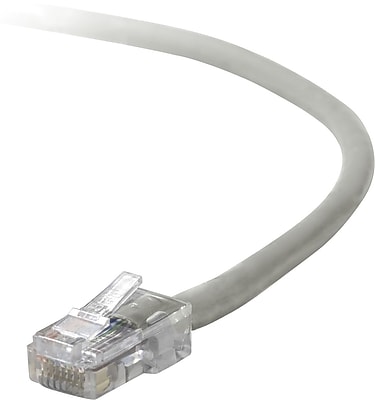 Staples CAT5e Assembled Patch Cable 7ft RJ45M RJ45M Gray 26864