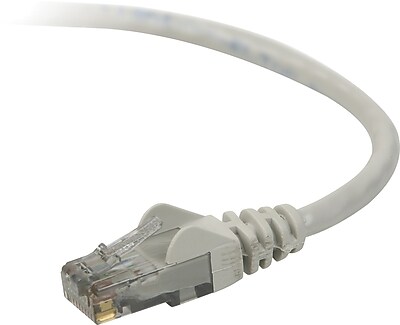 Staples CAT6 Assembled Patch Cable RJ45M RJ45M 7 Ft Gray 26872