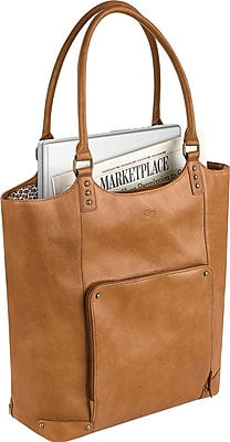 Solo Executive Laptop Bucket Tote Tan VTA810 1