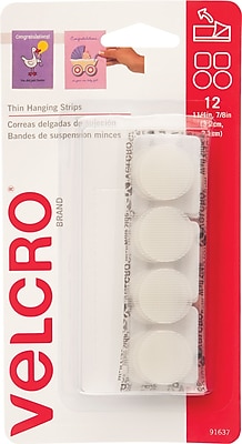 VELCRO Brand Removable Poster Hangers White 1 4 lb 12 Sets