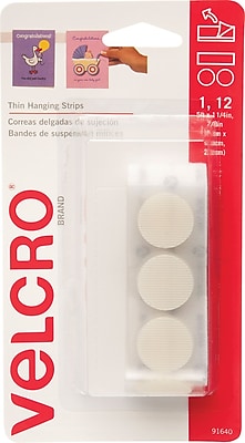 VELCRO Brand Removable Hanging Strips White 1 4 lb 12 Sets