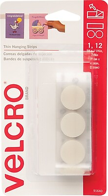 VELCRO Brand Removable Hanging Strips White 1 4 lb 12 Sets