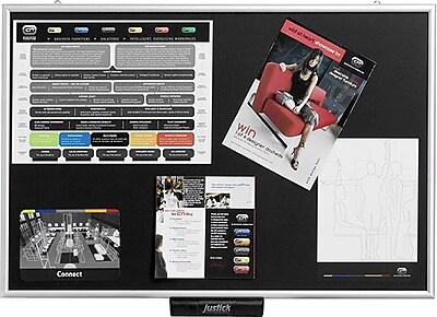 Justick Electro Adhesion Display Bulletin Board LITE 36 W x 24 H