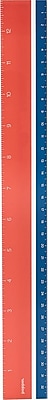 Poppin Striped Ruler 13 Coral and Navy 101332