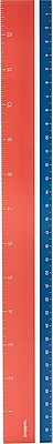 Poppin Striped Ruler 13 Coral and Navy 101332