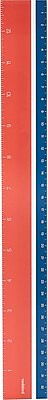 Poppin Striped Ruler 13 Coral and Navy 101332