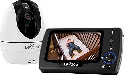 Levana Ovia 4.3” PTZ Digital Baby Video Monitor with Talk to Baby Intercom and SD Recording
