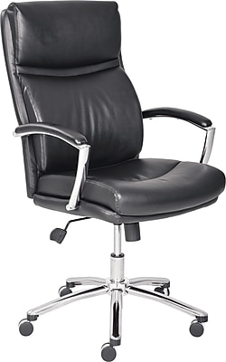 Lane Madison Leather Managers Office Chair Fixed Arms Black 45468