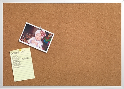 Staples Cork Bulletin Board Aluminum Frame 17 x 23