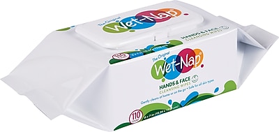Wet Nap Hands Face Body Cleansing Wipes 110 Count Pack
