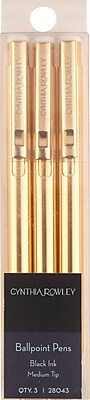 Cynthia Rowley Ballpoint Retractable Pens 3pk