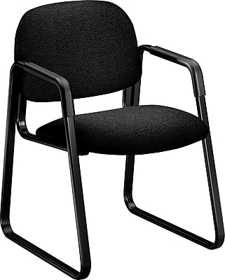 HON Solutions Seating Fabric Sled Base Guest Chair Black HON4008AB10T