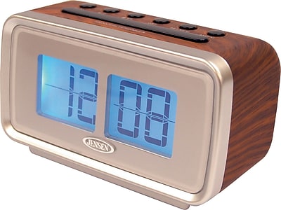 Jensen AM FM Dual Alarm Digital Retro Flip Clock Radio