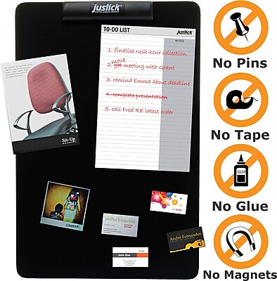 Justick Electro Adhesion Display Bulletin Board 16 W x 24 H