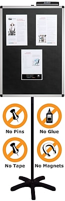 Justick Electro Adhesion Floor Sign features 24 W x 36 H Message Display Board