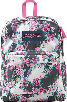 Jansport Superbreak Backpack, Multi Grey Floral (T5010A1)