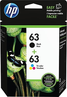 HP 63 Black Color Ink Cartridges LOR46AN 140 2 Pack