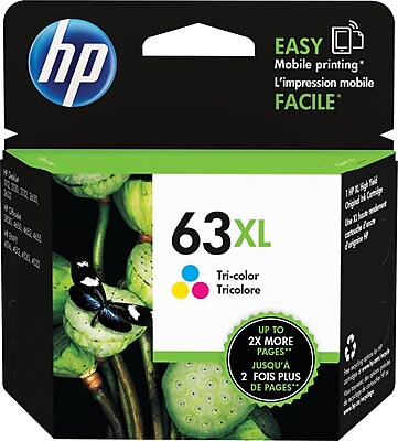 HP 63XL Tri Color Ink Cartridge High Yield F6U63AN 140
