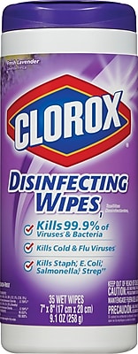 Clorox Disinfecting Wipes Fresh Lavender 35 Count Canister