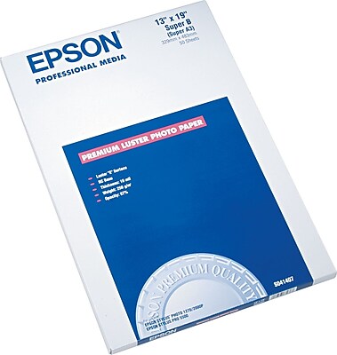 Epson Ultra Premium Photo Paper White 13 W x 19 L 50 Pack