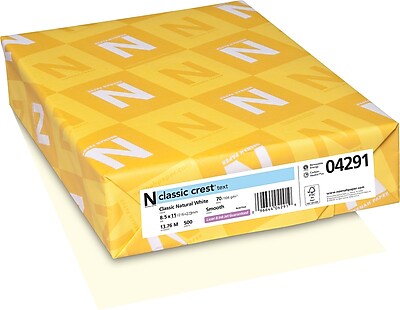 CLASSIC CREST Paper 8 1 2 x 11 70 lb. Smooth Finish Natural White 500 Ream