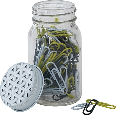 Paperchase Get Organized Paperclips In Jar 1.1 x 0.5 x 0.1