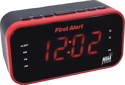 First Alert AM FM Weather Band Clock Radio