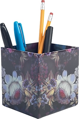 Cynthia Rowley Pencil Cup Cosmic Black Floral