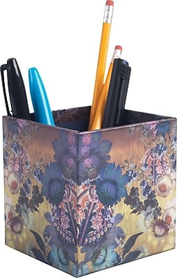 Cynthia Rowley Pencil Cup Gilded Gold Floral