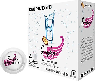 Keurig KOLD Seraphine Seltzer Passion Fruit 8 oz 4 pack