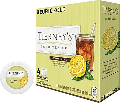 Keurig KOLD Tierney s Iced Tea Co. Lemon Mint 8 oz 4 pack