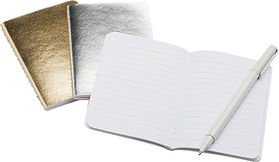 Poppin Mini Soft Cover Notebooks Metallic Assorted Set of 3 102239