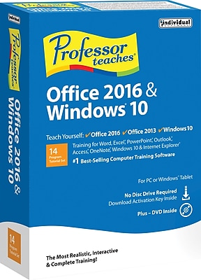 Professor Teaches Office 2016 Windows 10 1 User [Boxed]