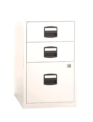 Bisley 3 Drawer Vertical File White Letter 17 W FILE3 WH
