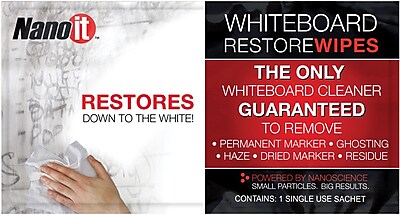 Nano It Whiteboard Restore Wipes 1 pack