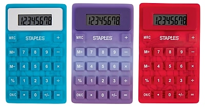 Staples Flexible 8 Digit Display Desk Calculator