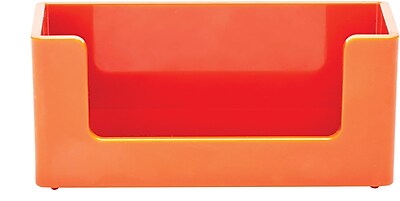 Poppin Orange Business Card Holder